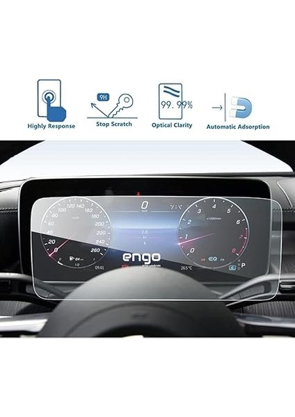 Mercedes C200 12.3 Inç ile Uyumlu Dijital Gösterge Paneli Ekran Koruyucu Nano W206 Direksiyon Arkası Ekran Koruyucu modelleri