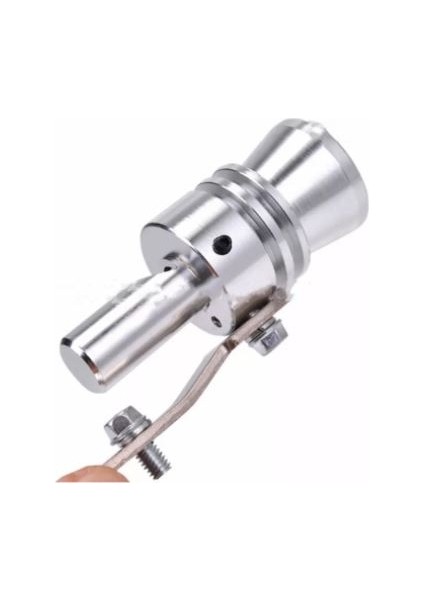 Üniversal Egzoz Islık Aparatı Egzoz Ucu Turbo Sesi Large 29 mm Krom