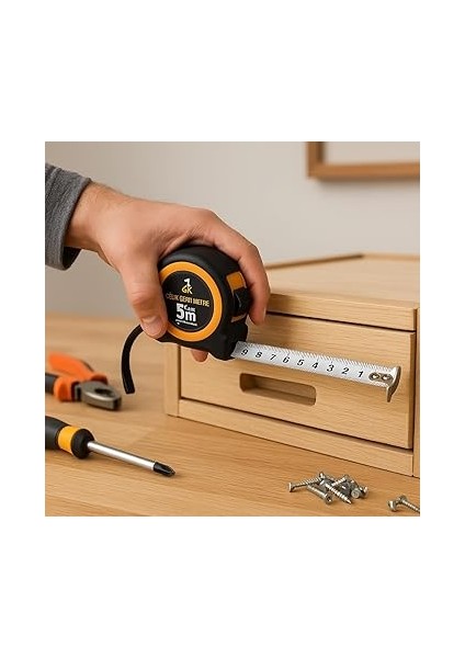 5m Otomatik Frenli Şerit Metre – 25MM Genişlik, Manyetik Uç, Dayanıklı Gövde modelleri