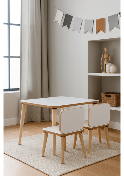 Çocuk Aktivite Masası, Etkinlik Masası, Çocuk Düz Çalışma Masası- Sandalye Takımı Yaz- Sil Yüzey indirimleri