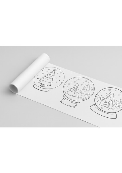 Kar Küresi Boyama Rulosu – 5 Metrelik Yılbaşı Temalı Çocuk Boyama Kağıdı | Eğitici ve Eğlenceli Aktivite | Kış ve Noel Temalı Renkli Boyama Rulosu fiyatları