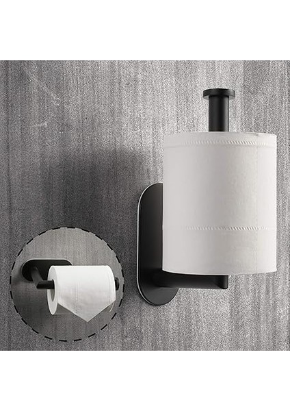 Tuvalet Kağıdı Tutucusu Kendinden Yapışkanlı Mat Siyah 304 Paslanmaz Çelik Sopa Tuvalet Kağıdı Tutucusu Banyo Için fiyatları