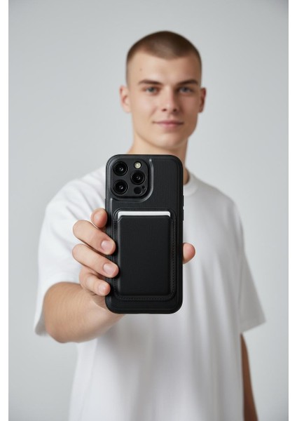 iPhone 16 Pro Max Uyumlu Premium Deri Magsafe Cüzdanlı Kartlıklı Kamera Çerçeve Standlı Kılıf modelleri