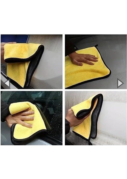 Hassas Temizlik Bezi, Çok Amaçlı Nano Teknoloji, 30X30 Cm, Araba ve Ev Temizliği, Çift Yönlü, Sarı-Gri (1 Adet) modelleri