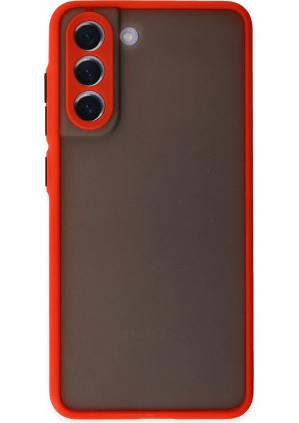 Samsung Galaxy S21 Fe Kılıf Montreal Silikon Kapak - Kırmızı fırsatları