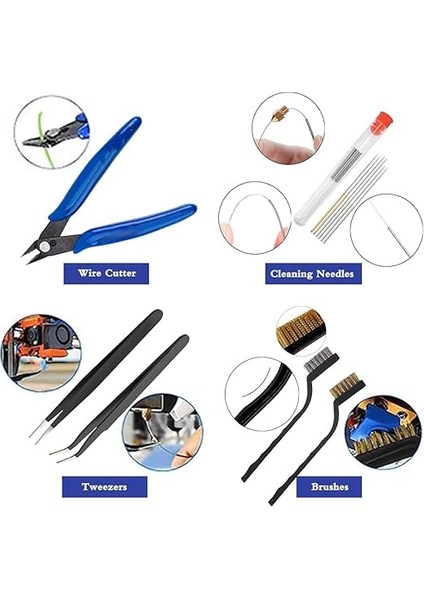 23 Parçalı 3D Yazıcı Alet Seti, 3D Yazıcı Aksesuarlarını Çıkarmak Için Aletler, Başlık Temizleme Seti, Spatula, Kazıyıcı ve Fırçalar Dahil fiyatları