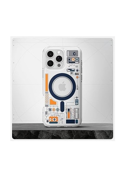 iPhone 16 Pro Max ile Uyumlu Ince Magsafe Kılıf Ultra Hybrid Sararma Karşıtı Duraclear Hava Kanalı Teknolojisi Askeri Sınıf Koruma Magfit Analogue Şeffaf Kapak - ACS08726 fiyatları