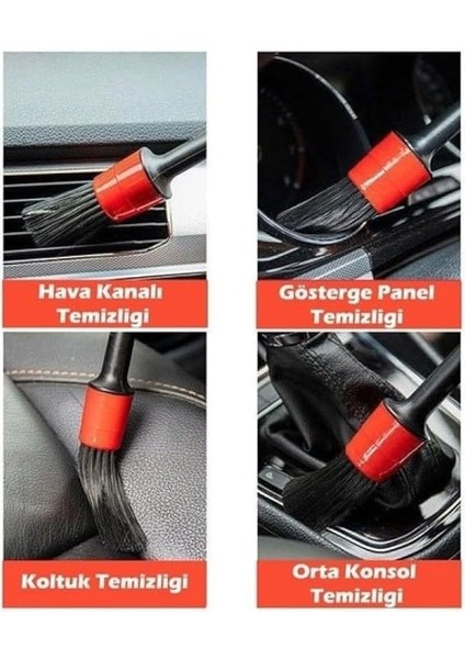 Araç Temizleme Fırçası, Otomobil Temizleme Fırçası Seti, Araba Detay Fırçası (5'li Paket), Tekerleklerin, Motorların, Iç Mekanların, Amblemlerin, Iç ve Dış Mekanların Fırçası. modelleri
