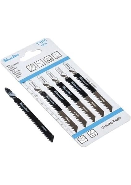 Dekupaj Testere Biçaği T111C, Ahşap 5'li fiyatları