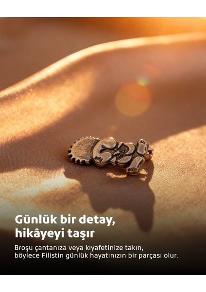 10'lu Filistin Hanzala Simgisi Gri Renki Rozeti A300002-10 fırsatları