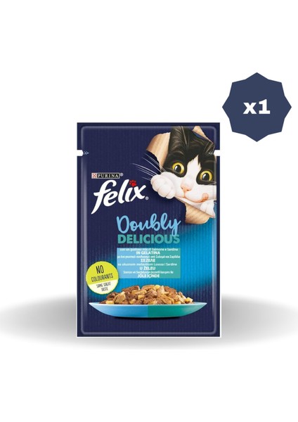 Kedi Yaş Mama Çifte Lezzet Somon Alabalık 85 gr - (1 Adet)