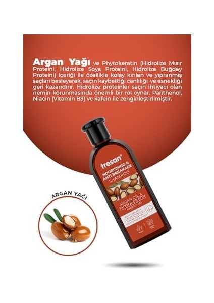 Tresan Argan Yağlı Şampuan Yıpranmış Saçlar Için 300 ml fiyatları
