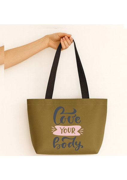 Love Your Body Tasarım Mat Saten Çanta