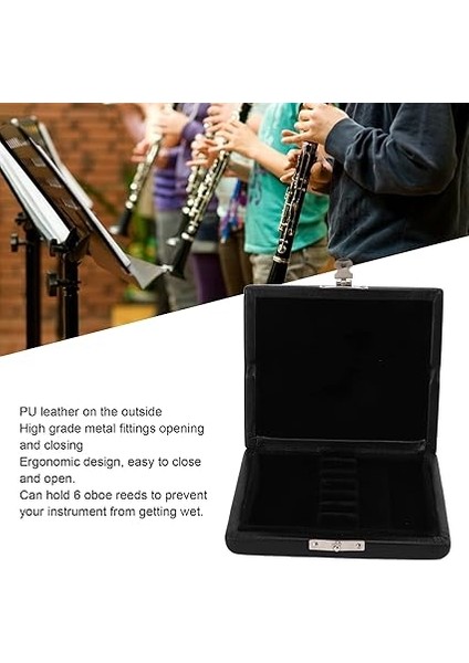 Reeds Case, Taşınabilir Pu Deri 6 Sazlık Saklama Kutusu Tutucu Müzik Enstrüman Aksesuarları fırsatları
