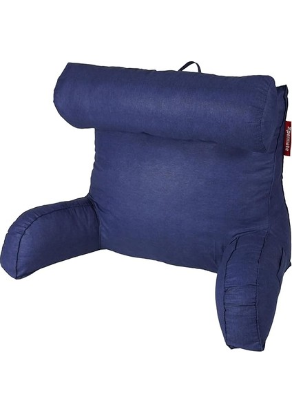 Comfortplus Tv Yastık, Kollu Yastık, Ayarlanabilir Sırt Destek Yastık, Boyun Desteği, Tv Yastık ve Üçgen Yastık, Fermuarlı Sırt Yastık, Bel Yastık (Lacivert)