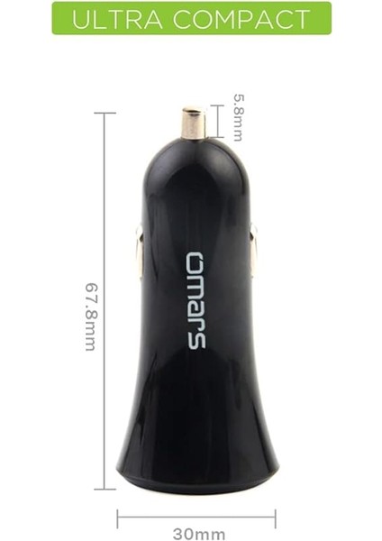 Omars 2.4A USB Araç Çakmaklık Şarj Cihazı modelleri