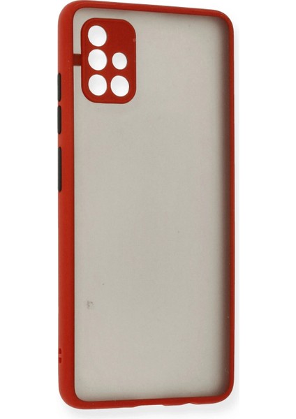 Samsung Galaxy A51 Kılıf Montreal Silikon Kapak - Kırmızı fırsatları