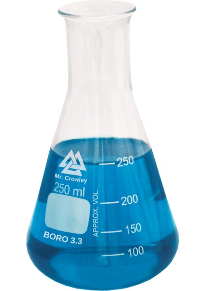 Cam Erlen 250 ml Geniş Boyunlu Isıya Dayanıklı Erlenmayer 3.3 Borosilicate