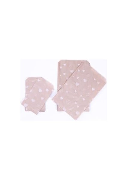 Kalp Desenli 50 Adet Kese Kağıdı, 11X20 cm fiyatları