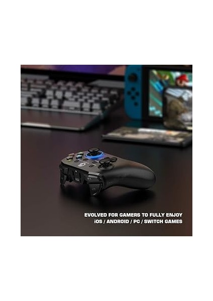 T4 Pro Yükseltme Pc Denetleyicisi, Anahtar/windows Pc/iphone/android Için Yarı Şeffaf Kablosuz Oyun Denetleyicisi modelleri