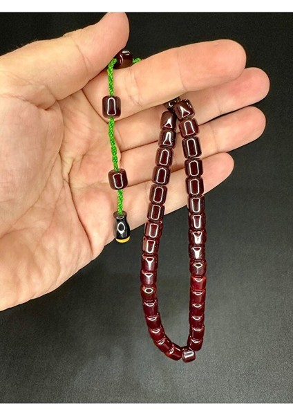 Sevgiliye Özel Hediye Çubuk Kehribar Tesbih Kestane Rengi Kapsül Kesim 9MMX11MM H-1531. fırsatları