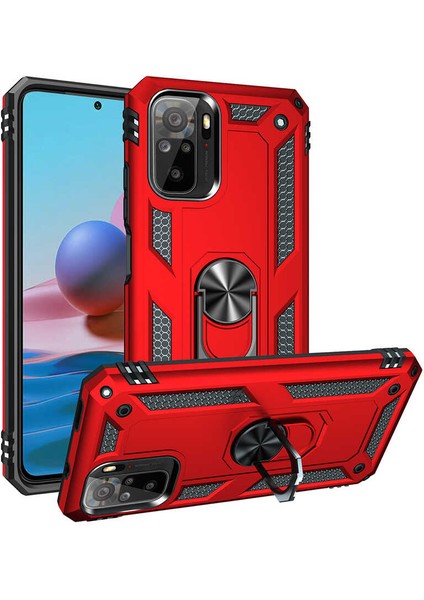 Xiaomi Poco M5S Kılıf Nxxa Vega Kapak-Kırmızı