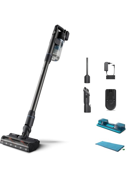 7000 Serisi Kablosuz Elektrikli Süpürge – Powercyclone 12, 80 Dakika Kullanım Süresi, Islak Temizlik Için Modül, -Alerji Filtre, El Süpürgesi Modu, 5 Yıl (XC7053/01)