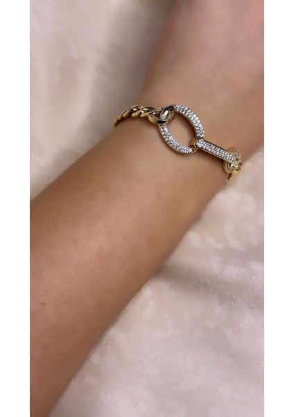 14 Ayar Altın Kaplama Rose Renginde Zincir Halka Model modelleri