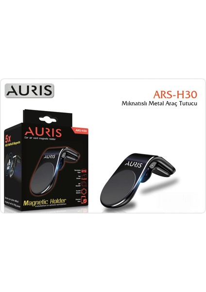 ars-h30 Mıktansılı Metal Araç Içi Telefon Tutucu