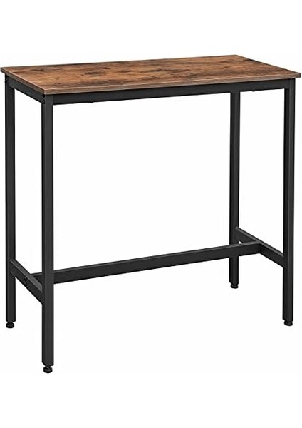 Bar Masası, Mutfak Masası, Mutfak Tezgahı, Dikdörtgen Çubuk Masa, Sağlam Metal Çerçeve, 100 x 40 x 90 Cm, Montaj, Ince, Endüstriyel Tasarım, -Siyah LBT10X fiyatları