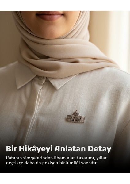 Kaya Kubbesinin Simgesi Gümüş Renkli Tasarımlı Metal Yaka Rozeti 1 Adet A300004 fırsatları