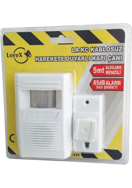 Lr-Kc Kablosuz Duyarlı Kapı Çanı - Misafir Sensörü - Ziyaretçi Algılar - Hırsız Alarm Sistemi