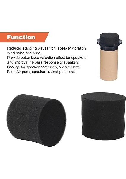 2pcs Hoparlör Bağlantı Noktası Tüp Sünger Yedek Hoparlör Bağlantı Noktası Tüp Aksesuarı Bas Refleksini Geliştirir ve Hoparlör Dolabı Bağlantı Noktası Tüpü Için Ses Kalitesi fiyatları