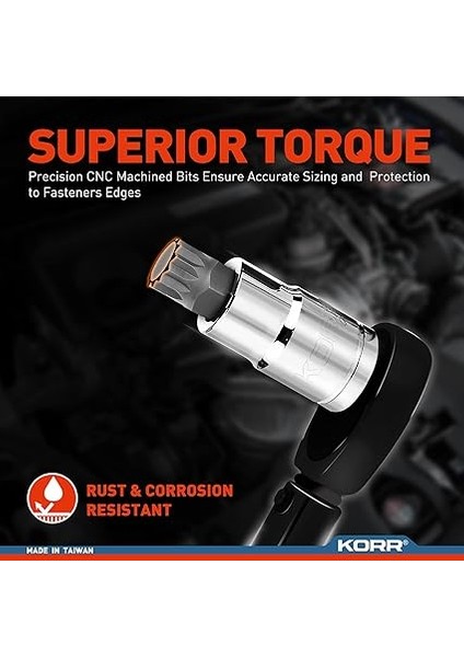 Tools KSS009 10 Adet Xzn Üçlü Kare Spline Bit Soket Seti fırsatları