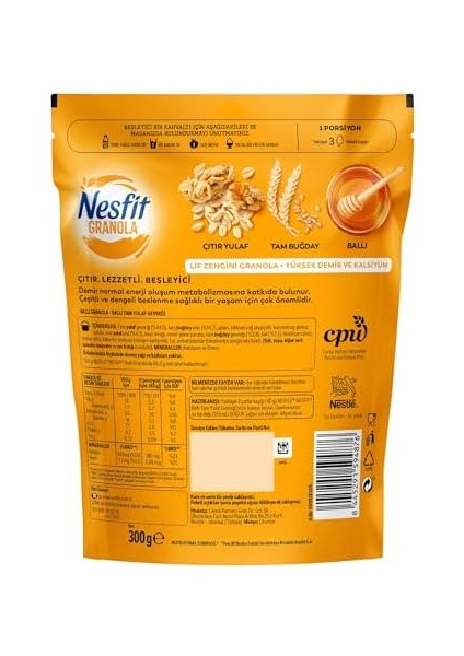 Nestle Nesfit Ballı Granola 300G modelleri