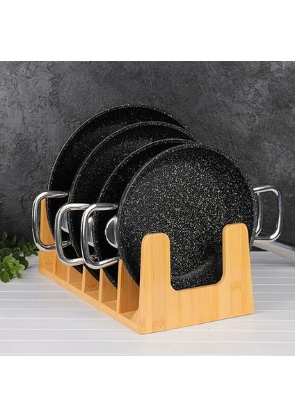 Home 6 Bölmeli Bambu Tabaklık ve Tencere Kapağı Düzenleyici – Doğal Ahşap, Şık ve Dayanıklı Mutfak Organizeri, Tava,tabak ve Kapaklar Için Çok Amaçlı Düzenleyici fırsatları