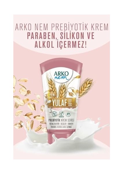 Arko Nem Prebiyotik Krem Serisi Yulaf Sütü 3X60ML