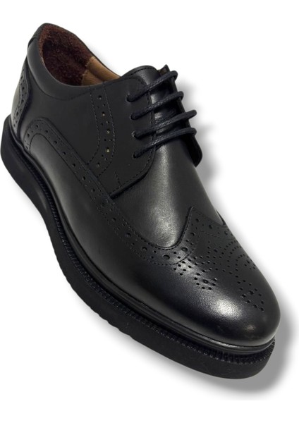305-26 Hakiki Deri Anatomik Jel Taban Bağcıklı Erkek Ayakkabı
