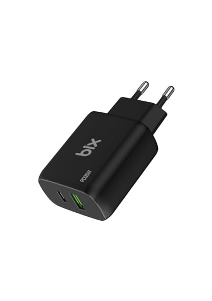 Bix ZH-2U41T 25W Pd 3.0 Type-C & Usb-A Çift Bağlantı Noktalı Hızlı Şarj Adaptörü Siyah,, 15/14/13/12/pro Max, iPad Air/pro ve Daha Fazlası ile Uyumlu fiyatları
