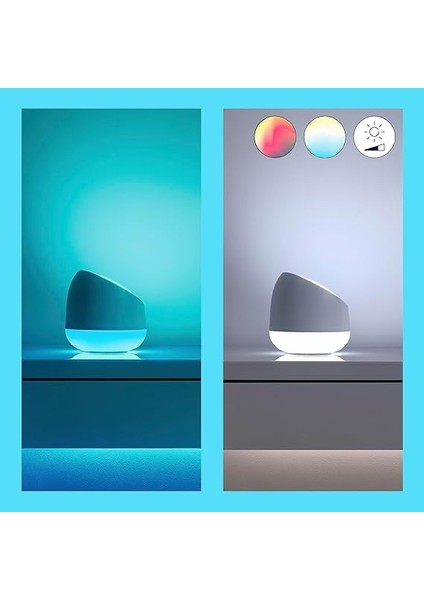 Squire Tunable White & Color, Masa Lambası, Kısılabilir, Sıcak Ila Soğuk Beyaz, 16 Milyon Renk, 9 W, Wi-Fi Üzerinden Uygulama / Ses ile Akıllı Kontrol indirimleri
