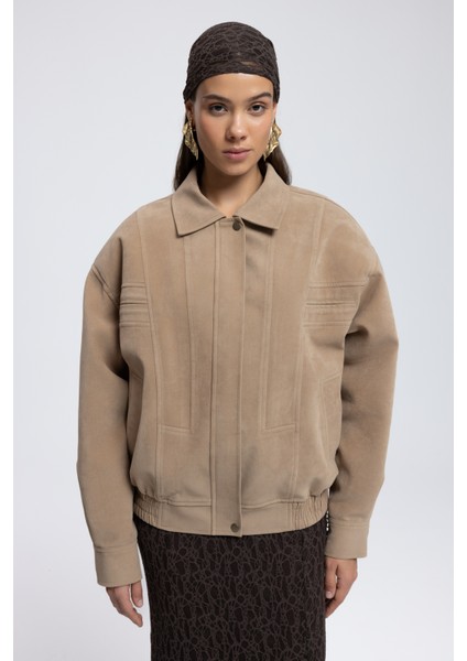 Osea Unisex Koyu Bej Bomber Ceket fiyatları