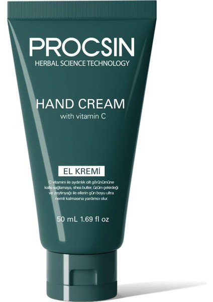 Procsın C Vitamini Yoğun Nemlendirici Onarıcı El Kremi 50 ml