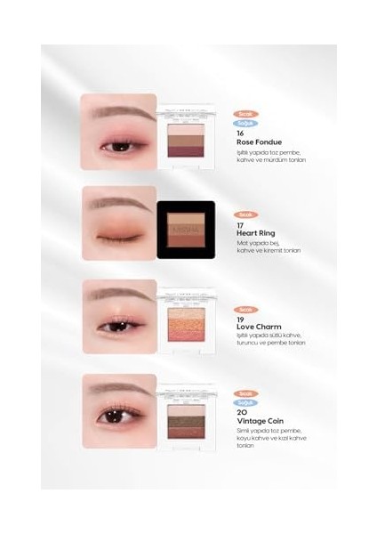 Mıssha Yumuşak Dokulu, Dökülme Yapmayan 3 Renkli Göz Farı Triple Shadow No.7 (Sand Wave) fiyatları