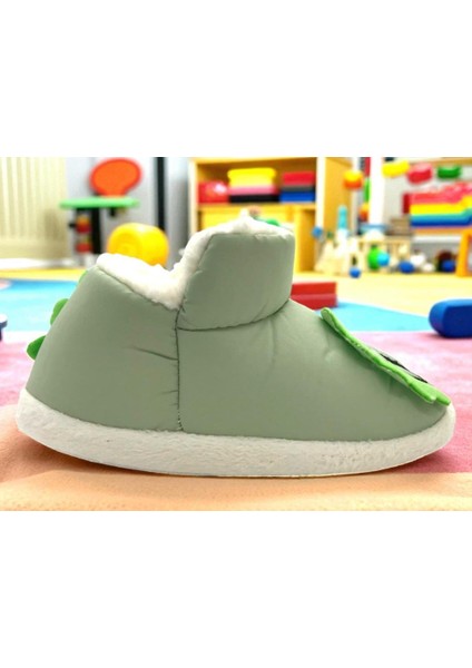 Erkek Çocuk Hayvanlı Kışlık Yumuşacık Içi Yünlü Mavi Ev Pandufu indirimleri