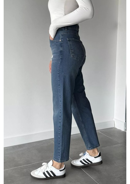 Kadın Yüksek Bel Mom Jean Kot Pantolon P-00018898 fiyatları