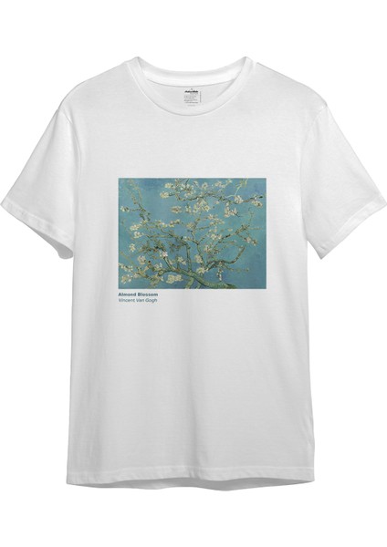 Almond Blossoms Tişört - Beyaz