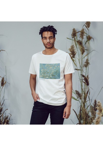 Almond Blossoms Tişört - Beyaz modelleri