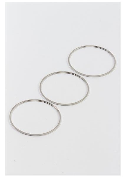 Kadın AJDA Platin Üçlü Çelik Bilezik fırsatları