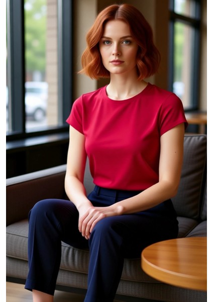 Kadın Vücut Saran Esnek Örme Bluz Günlük Kullanım Için Ideal Konfor Kaliteli Şık Rahat Modern