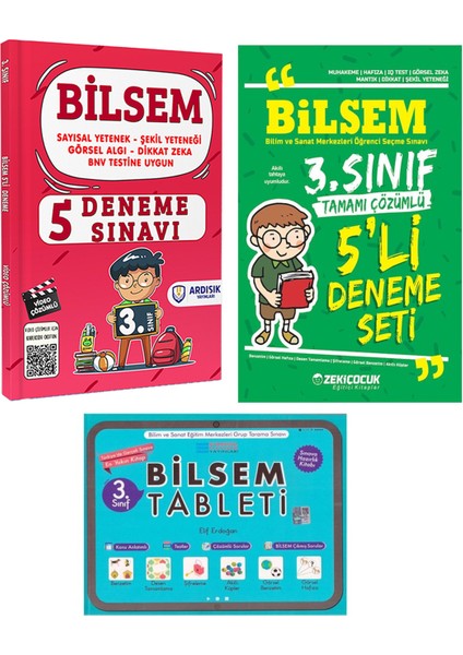 3. Sınıf BİLSEM Tablet Kitabı - Deneme Sınavı